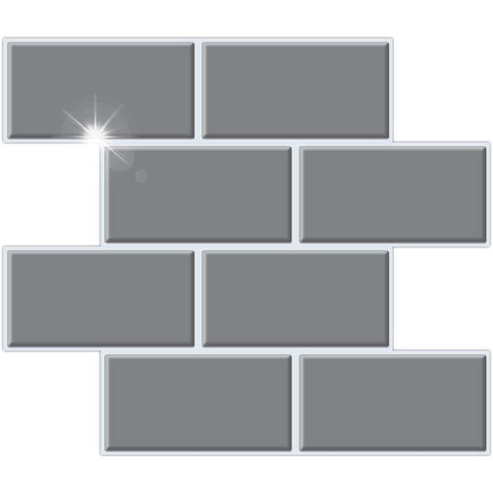 Öntapadós kerámia lapok, 10 darabos készlet, 36x31cm, 3x erősebb, többszínű