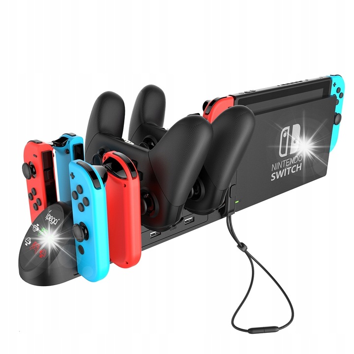 Statie de incarcare 6x pentru Nintendo Switch Pro Joy Cons, set