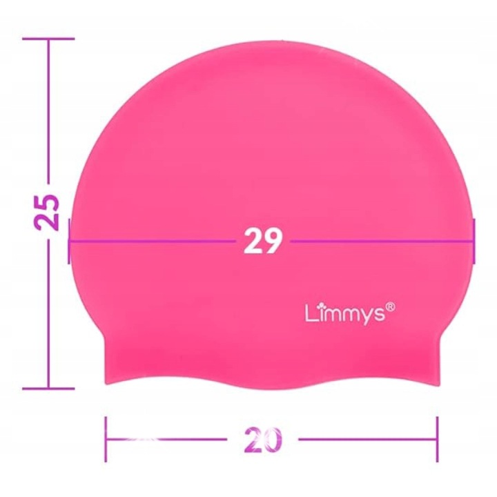 Caciula de inot pentru femei cu par lung, Limmys, roz, M, protectie sportiva