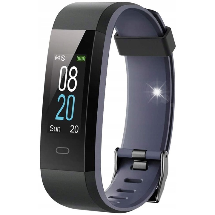 Bratara fitness Smartband 119 Plus, R2 Invest, rosu-negru, 1.3 inch, Bluetooth 4.0
