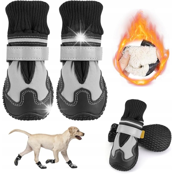 Incaltaminte pentru animale, SlowTon, butoane de iarna, impermeabile, marimea 4