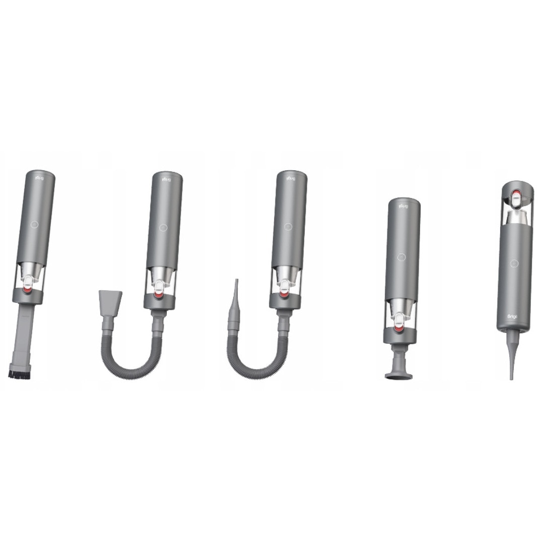 Aspirator manual fara fir, Brigii, 65W, 6500Pa, argintiu