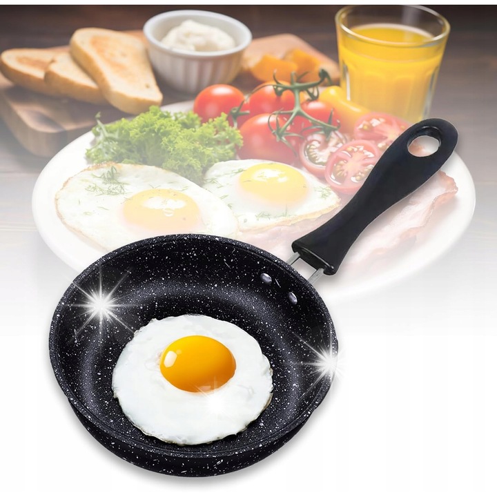 Mini tigaita, 16cm, neaderenta, pentru inductie si gaz, design ergonomic, usor de curatat