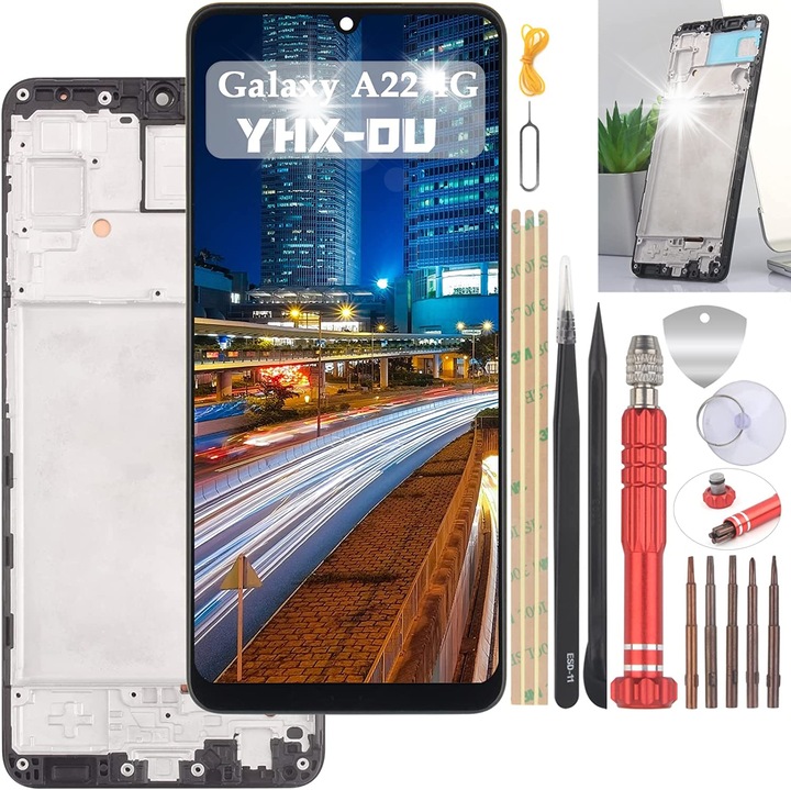 Display LCD Samsung Galaxy A22 6.4", reparare ecran, compatibilitate, 6.4"
