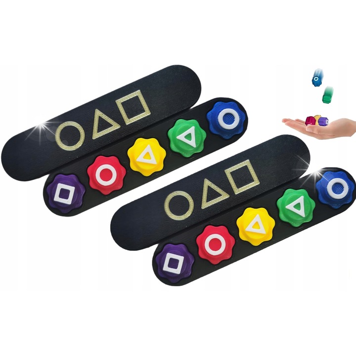 Gonggi hagyományos társasjáték készlet, kéz-szem koordináció, műanyag, többszínű