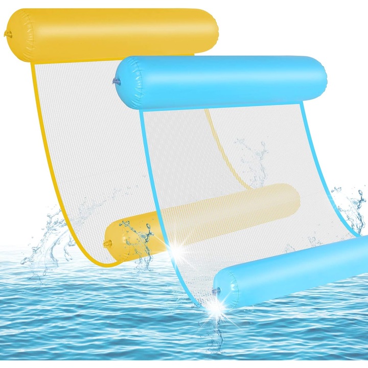 2 db Felfújható Vízi Matrac, 120x76cm, Többszínű, PVC Anyag