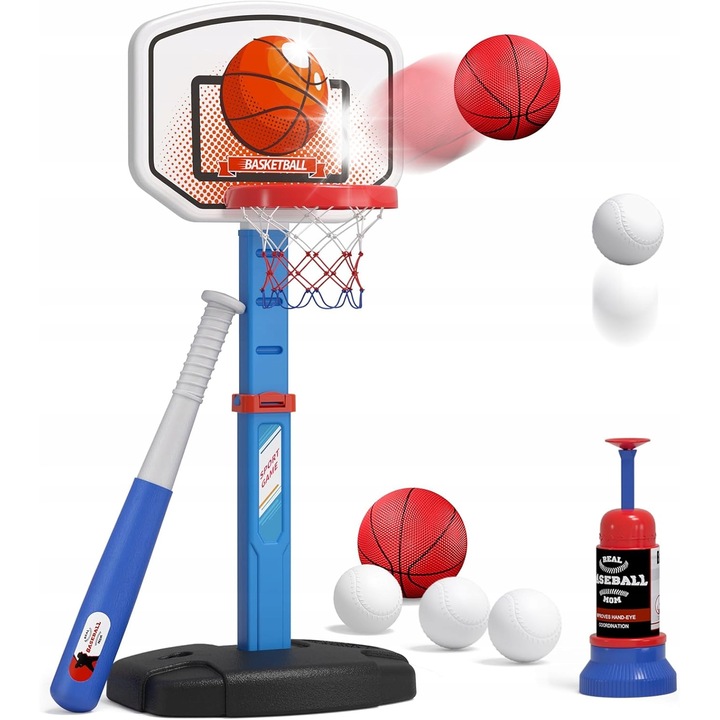 Set Sportiv 3in1 HYES Kosarak és Kosárlabda Palánkok