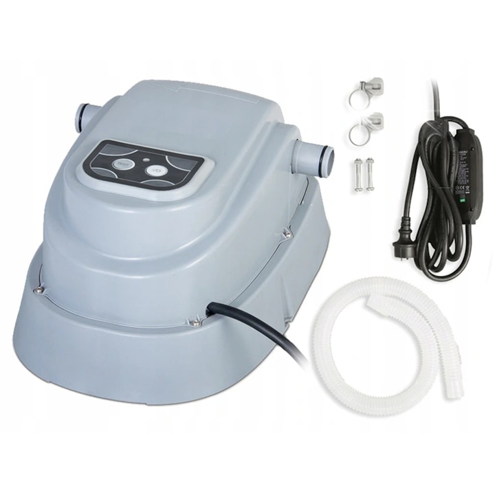 Нагревател за вода за басейн Bestway 58259, 2800W, макс. 40C, съвместим с филтърни помпи 3785 L/h