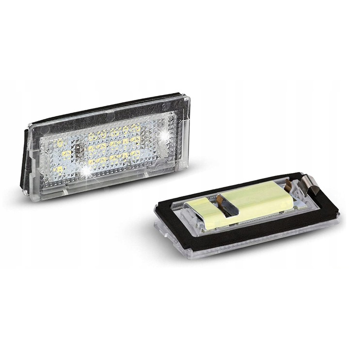 LED-es rendszámtábla világítás BMW E46 Sedanhoz, 18 LED, fehér, Plug and Play