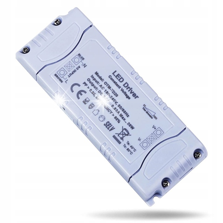 Transformator LED 24V 2W, sciemnibil, protectie la suprasarcina, 180-240V AC, 50/60Hz