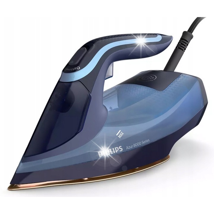 Fier de calcat Philips Azur 8000, 3000W, abur continuu 55g/min, rezervor 300ml
