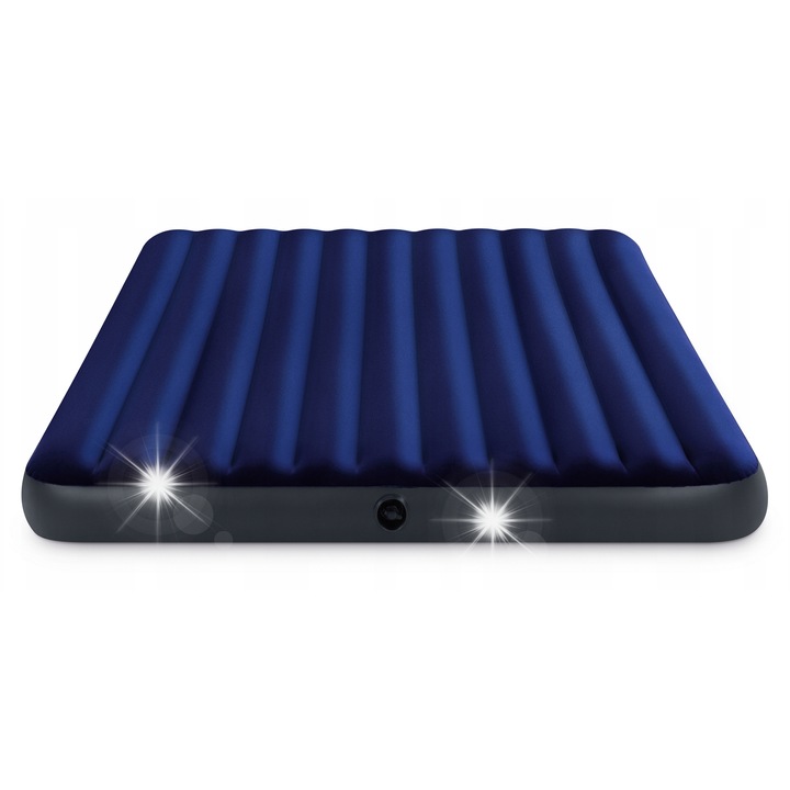 Двуместен матрак Intex 203x183x22см, нюанси на синьо, капацитет 200кг