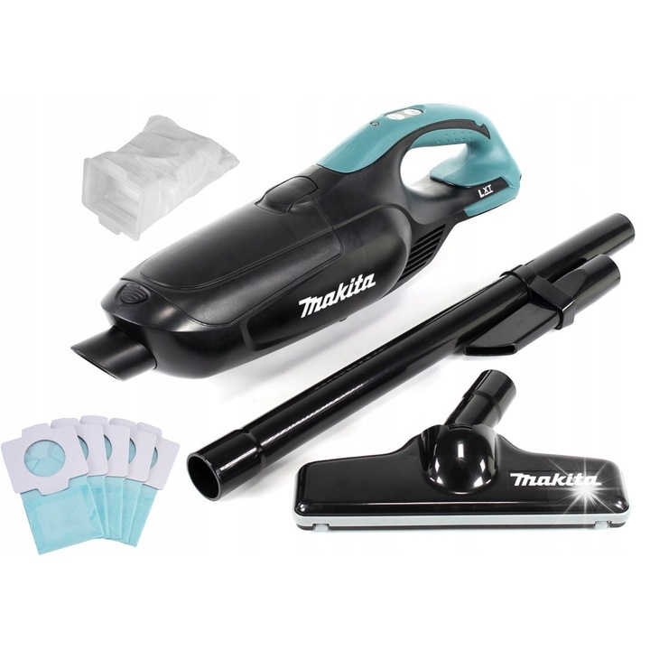 Makita autóporszívó, vezeték nélküli, 30 AW, 0,5 l, fekete-kék, 1,3 kg