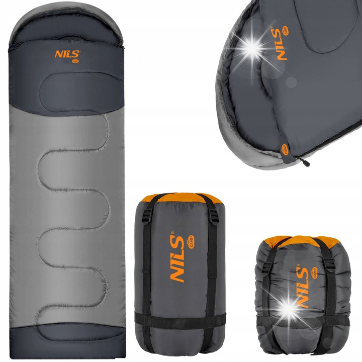 Спален чувал Nils Camp NC2008, 215x75см, -2°C, с качулка, с транспортен калъф