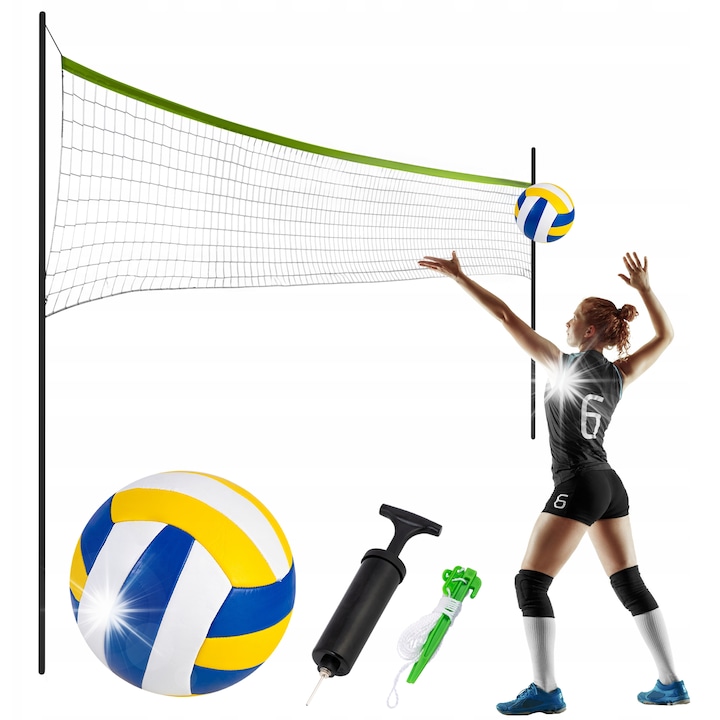 Futballkapu szett, Neo-Sport, 570x230cm, polietilén hálóval, labdával és pumpával