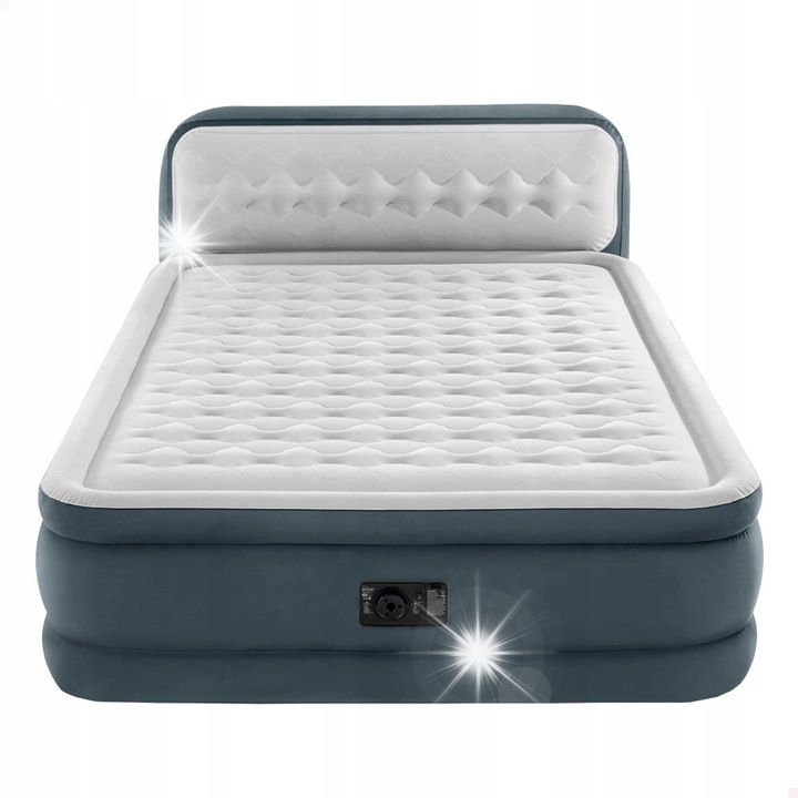 Къмпинг матрак с електрическа помпа, INTEX, 236x152x86см, 2 души, многоцветен