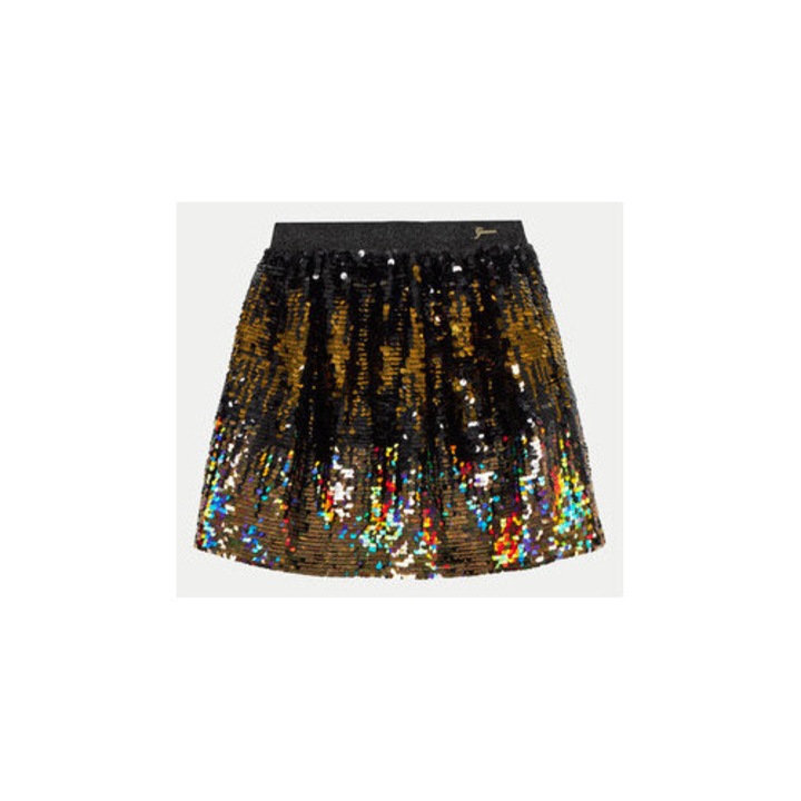 GUESS, Fusta in A cu aplicatii cu paiete