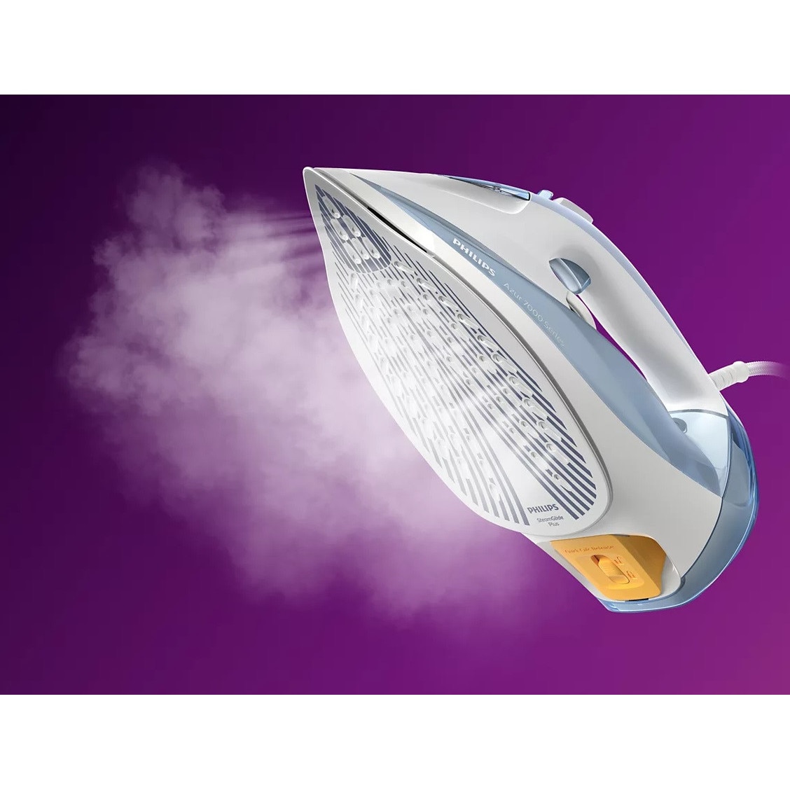 Fier de calcat Philips, model DST7011/20, 2600W, abur 220g, capacitate rezervor 300ml, gri-albastru