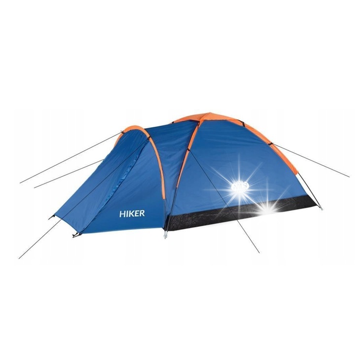 Къмпинг палатка Nils Camp NC6010 Hiker, за 2 души, водоустойчива, гранат, 70x150x105см