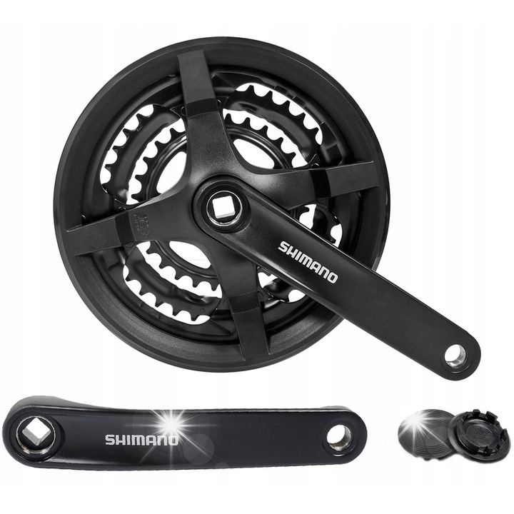 Mecanism korbowy Shimano FC-TY301 48x38x28 170mm, pentru 3x6/7/8 viteze