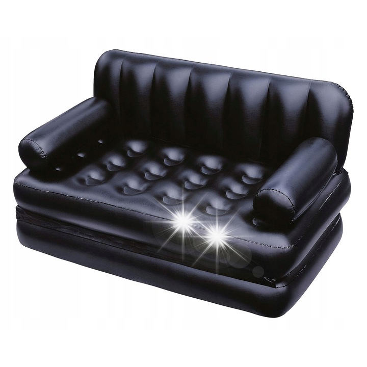 Надуваем дюшек за къмпинг за 2 души Bestway 188x152x64см, PVC, черен, с електрическа помпа