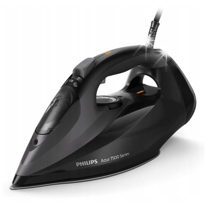 Ютия Philips, модел SteamGlide Elite, постоянна пара 55 г/мин, силна пара 260 г/мин, черна, 128,8x319,5x153,3 мм