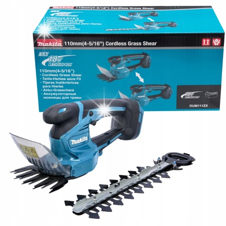 Trimmer electric 2 in 1 Makita DUM111ZX, 18V, rosu, 11cm, fara