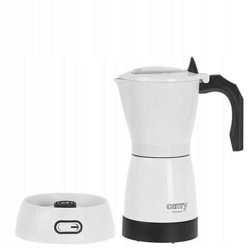 Cafetiere electrica Camry CR 4415, 300ml, 6 cesti, compacta, alba/neagra, 480W, set complet