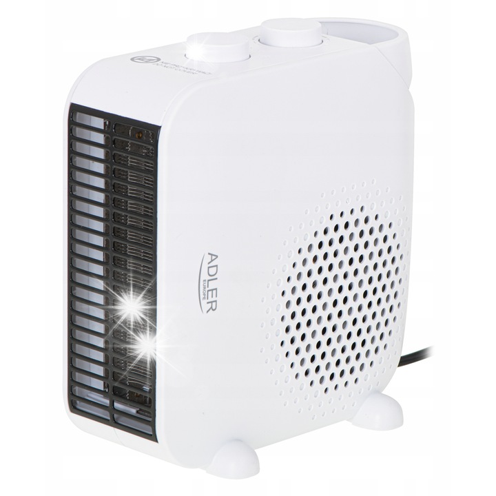 Aeroterma Adler AD7725, 2000W, alb, functie de racire, pozitie verticala sau orizontala