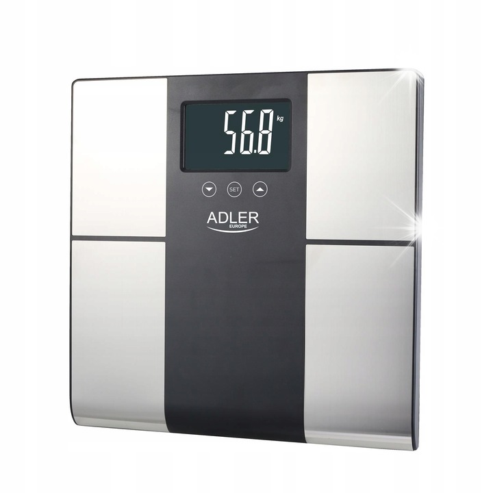 Кантар за тяло Adler AD 8165, 225 кг, анализ на телесната маса