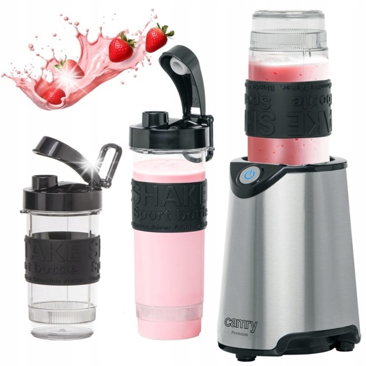 Személyi turmixgép, Camry CR4069, 800W, inox, készlet 2 db 570 ml-es és 400 ml-es flakonnal