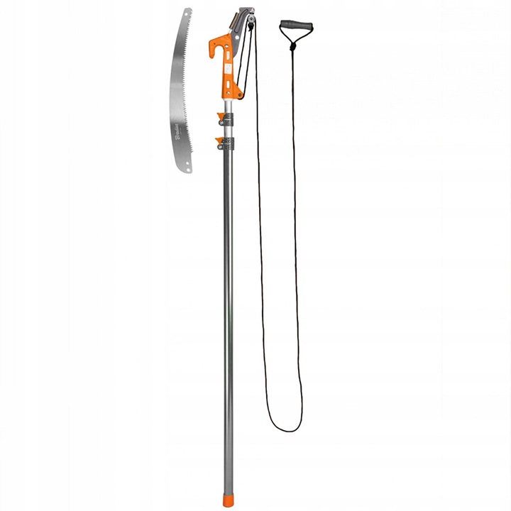 Fierastrau telescopic Bradas pentru taiere ramuri, 155-375 cm, lama 23 cm, aluminiu, 3m cablu