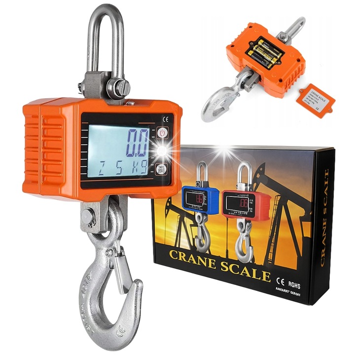 Cantar electronic Zaxer, model Sid-923, capacitate 1000kg, display LCD, alimentare baterii, 10s stabilizare, 0,5kg - 100g, 30x15x10cm