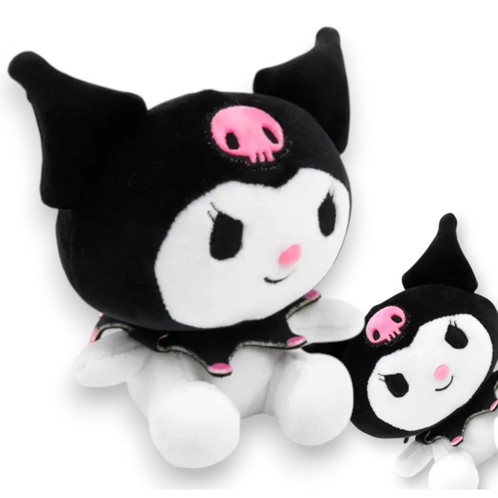 Mascula de plus Kuromi, EPEE, 20cm, neagra, set de jucarii de plus