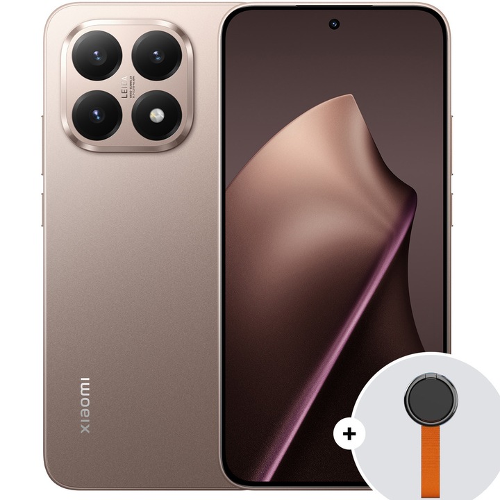 Смартфон Xiaomi 15T, 12GB RAM, 256GB ROM, 5G Rose Gold + Woven Strap Ring Stand