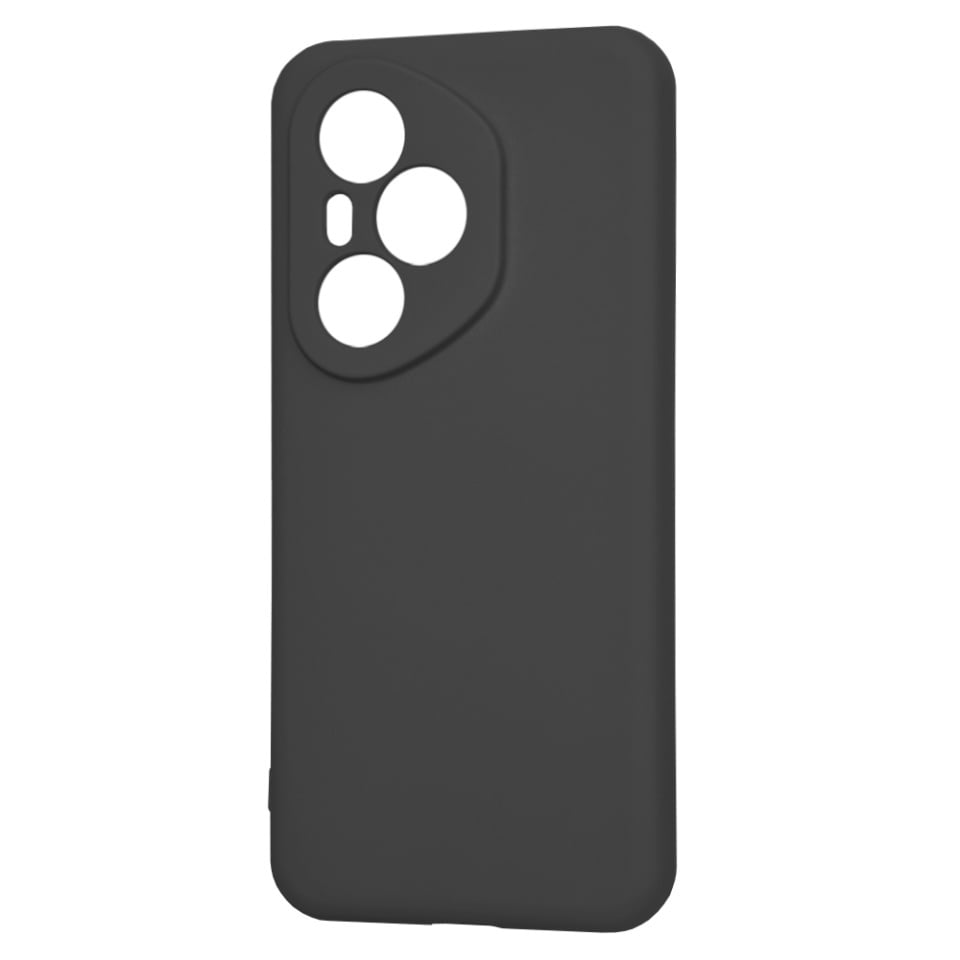 Husa pentru Honor 400 Pro, SKYDDAR INNOVATION, din Silicon Catifelat, SoftFlex Magsafe, set cu sticker, Negru