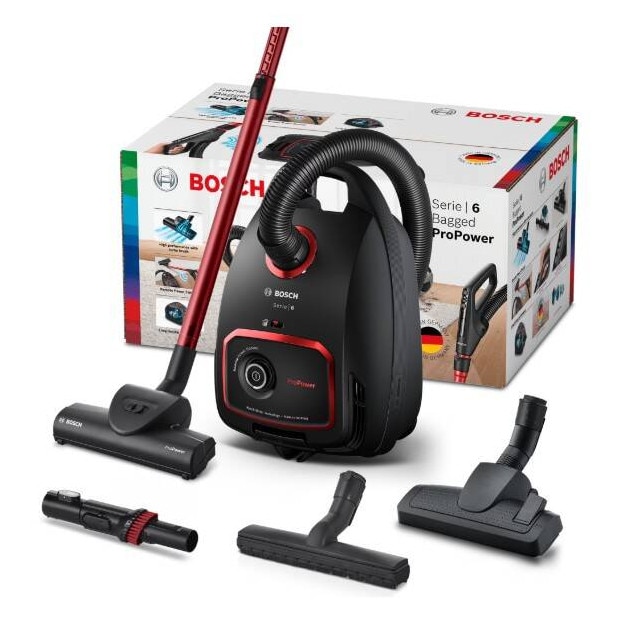 Aspirator cu Sac Bosch Seria 4 ProPower 4L Negru