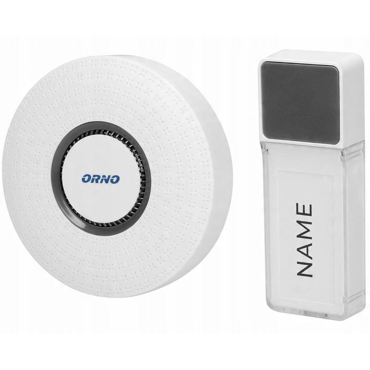 Електрически звънец, 2 бутона, ORNO, водоустойчив IP44, 400м, 230V