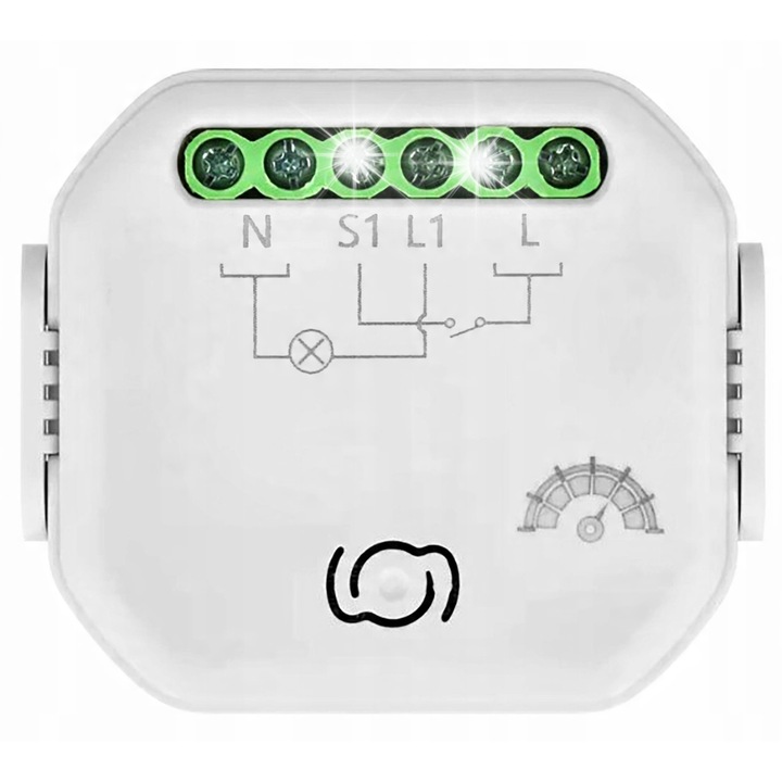 Comutator de lumina cu releu WIFI, variator de intensitate, ORNO, montare incastrata cu 1 canal