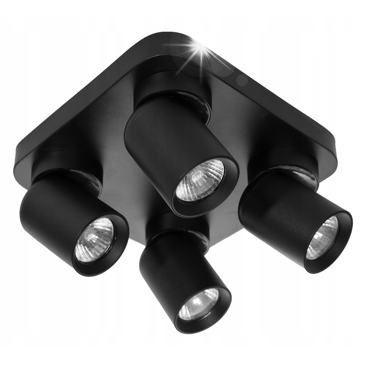 Плафониера Malta SP 4, Adviti, 4x12W, IP20, черна, 200x125x200мм