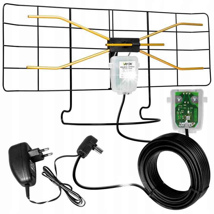 Antena DVB-T2 TV Vayox, 4K, силен сигнал, за интериор