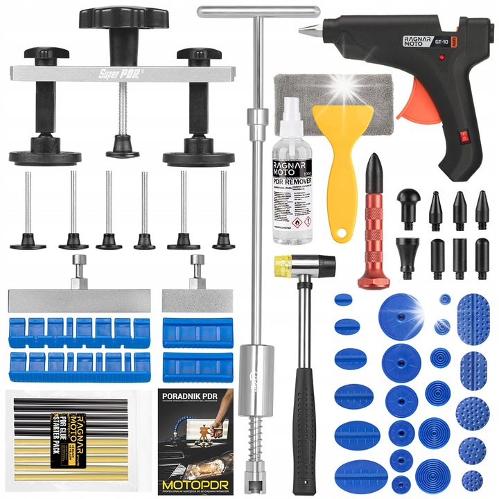 Set PDR Ragnar Moto pentru indepartarea denivelarilor, 27 accesorii, unelte ergonomice, multicolor
