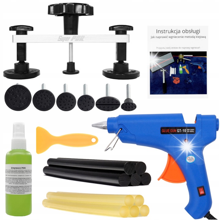 Set Pistolet Puller PDR, Ragnar Moto, 100W, 11mm, pentru repararea wgniecenilor auto