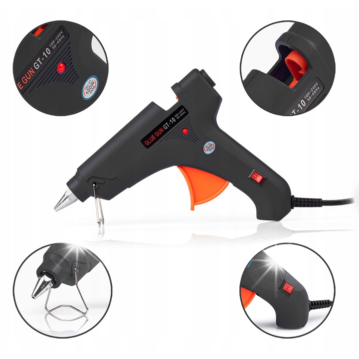 Set PDR pentru indepartarea denivelarilor, Super PDR, pistol de lipit 100W, 6 capete, 11mm x 20cm, microfibra