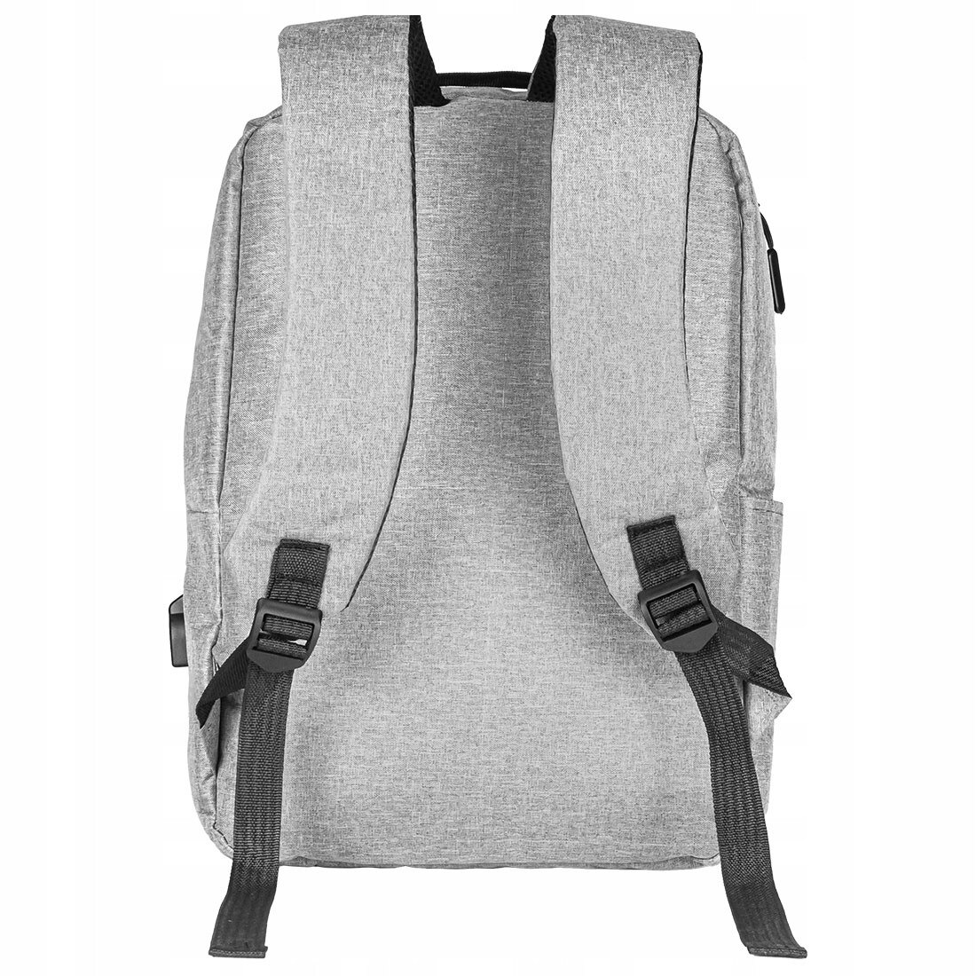 Rucsac laptop 15,6 inch unisex, USB, gri, 30x12x45cm