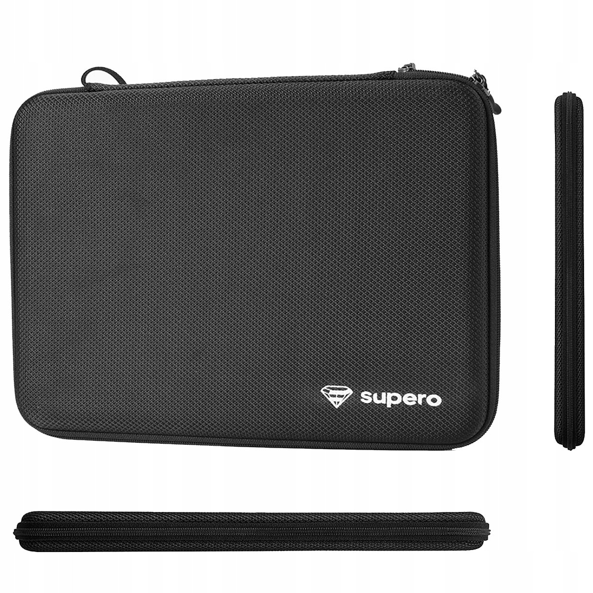 Geanta laptop 13-14", SUPERO, slim, waterproof, neagra, 32.5x24x3.5cm, set cu sfoara