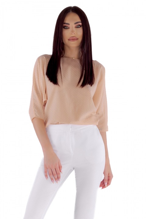 Бежова блуза от воал, Bln 347