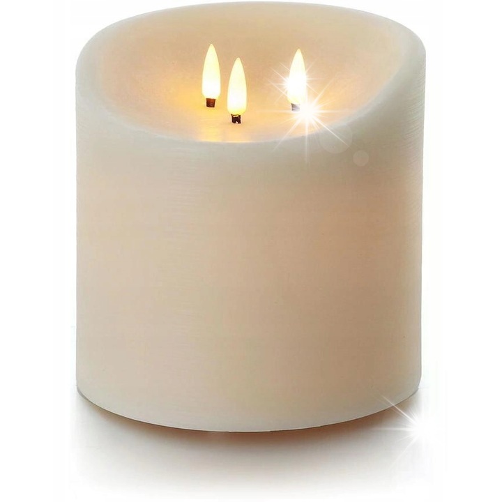 Balthasar 15cm LED gyertya távirányítóval, krémszínű