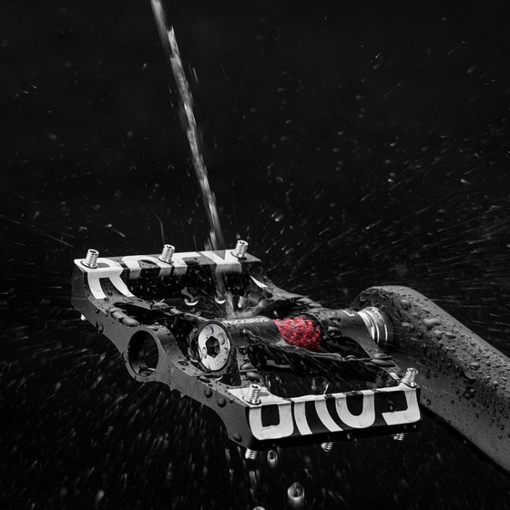 Велосипедни педали Rockbros KT307T, алуминий, противоплъзгащи, черен, 11,5x10x1,2см, комплект