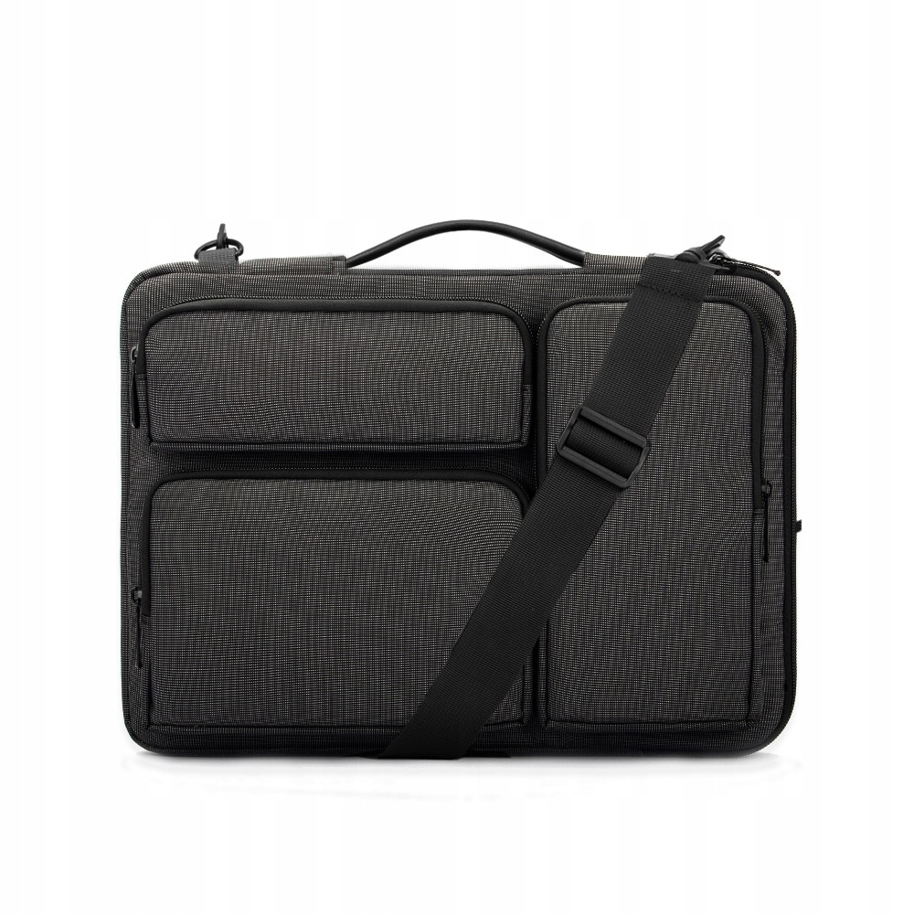 Geanta laptop 15.6", SUPERO, waterproof, neagra, cu curea reglabila